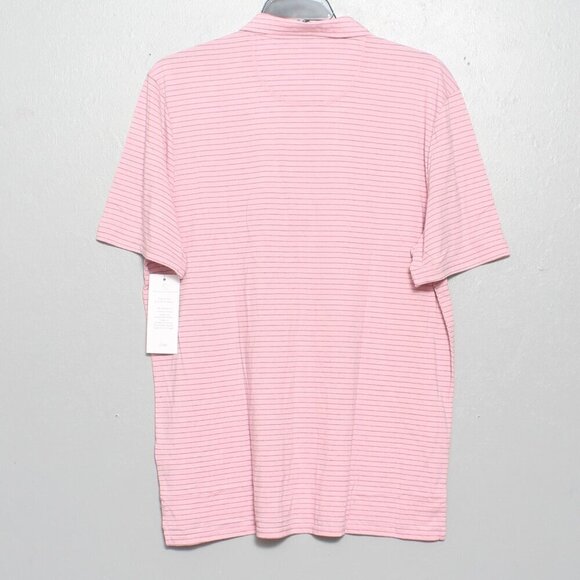 Threads for thought nwt pink stripe short sleeve polo - Picture 2 of 9
